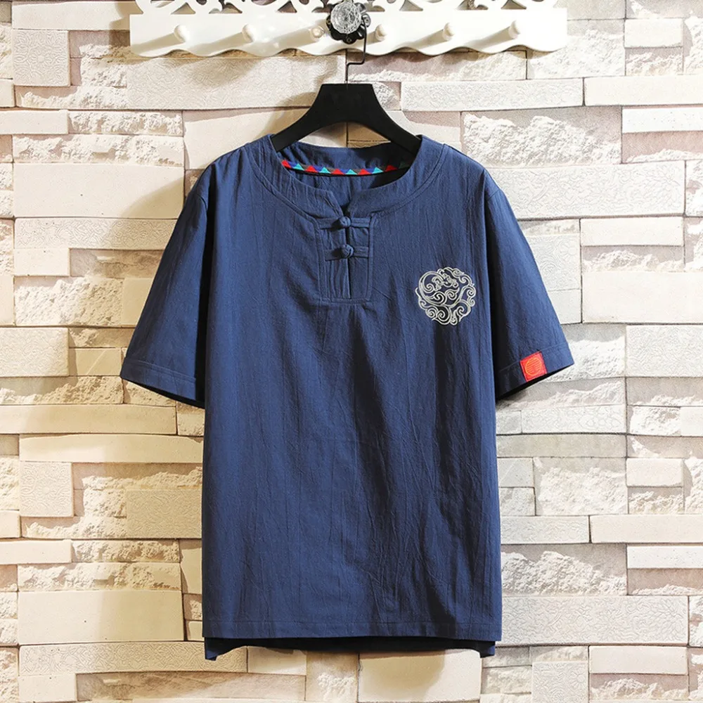2019 men's vintage embroidery cycling jersey retro comfortable loose casual cycling jersey 2019 pro team short sleeve 40J15 (19)