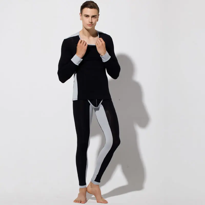 HNMCIHEF Winter Round Neck Warm Long Johns Set For Men Ultra-Soft Solid Color Thin Thermal Underwear Men's Pajamas Quick Dry HNMCIHEF Winter Round Neck Warm Long Johns Set For Men Ultra-Soft Solid Color Thin Thermal Underwear Men's Pajamas Quick Dry