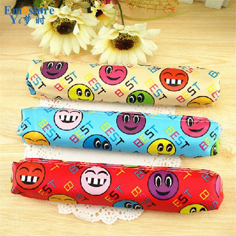 Emoshire Korean stationery cartoon smiley canvas pencil bag special expression stationery pencil pencils student pencil pencil pencil case (5)