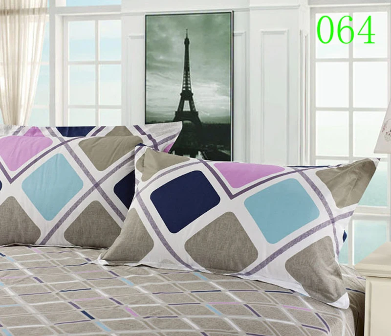 Blue Gray Green 1Pcs Cotton Single Bed Pillowcases 48x74cm Pillow Case