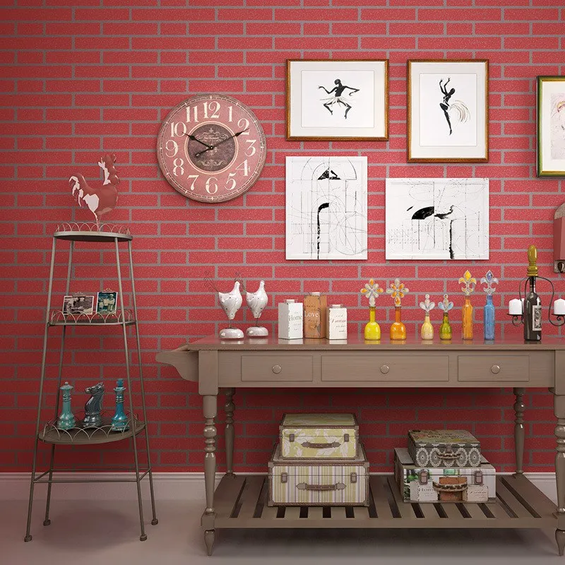 Modern Brick Pattern Vinyl Wallpaper