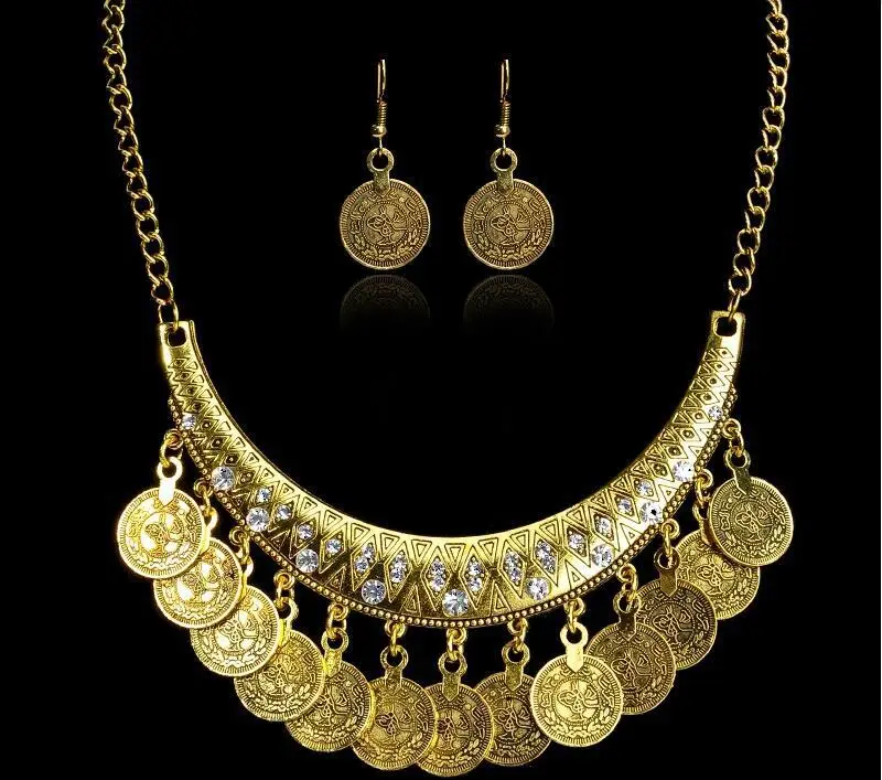 Кристальный воротник в стиле бохо, этническая мощная богемная Макси-массивное ожерелье, колье в стиле панк, женское Винтажное колье - Окраска металла: Gold