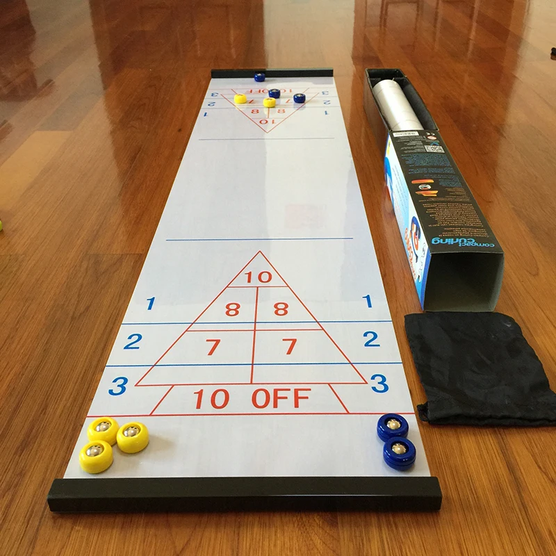 Настольный боулинг shuffle Shuffleboard керлинг настольная игра для путешествий Бар Школа Обучение Семья головоломка детские игры игрушки 28*120 см