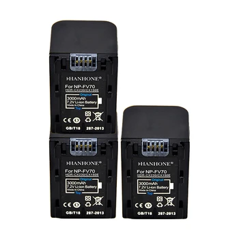 

3PCS 3000mAh NP-FV70 NP FV70 NPFV70 Batteries For Sony NP-FV50 NP-FV60 NP-FV30 HDR-CX230 HDR-CX150E HDR-CX170 CX300 Z1 Battery