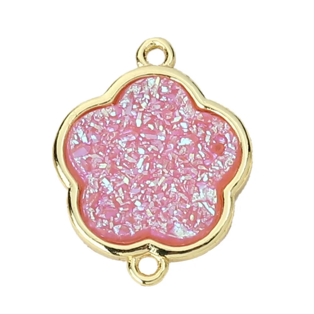 DoreenBeads медный и синтетический кварцевый Druzy/ Drusy соединители цветок золото