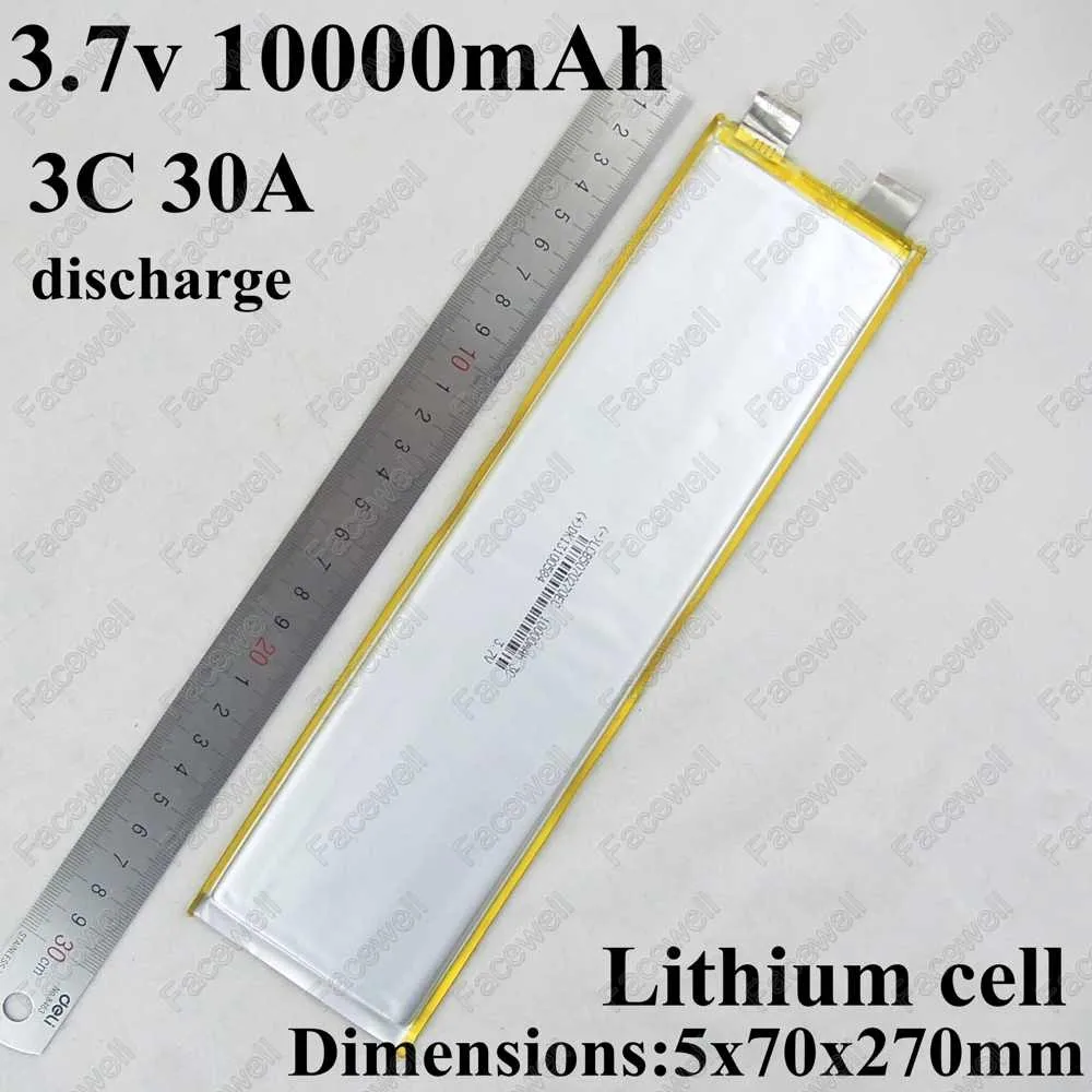 10 шт. 5070270 3,7 в литий-полимерный аккумулятор 10000 мАч 3,7 в 10Ah Li-Ion 10ah cell 3c для cargador 36 В 10ah Электрический велосипед пакет diy