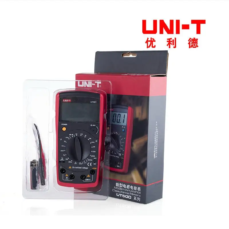 UNI T UT601 цифровой измеритель сопротивления конденсатор Тест er 1999 отсчетов LCR метр