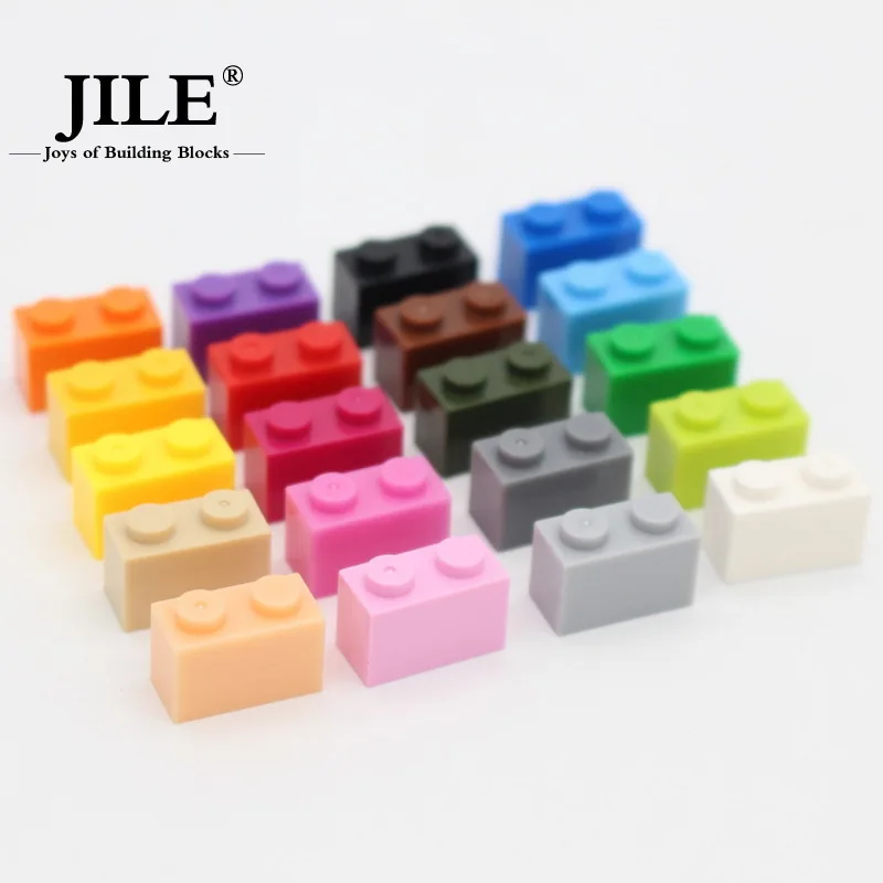 Free Shipping moc Brick 1x2 3h 3004 DIY enlighten block bricks Compatible With Assembles Particles 200PCS