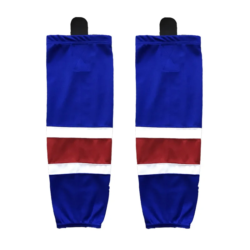 COLDINDOOR 100 Polyester black custom The light blue Ice Hockey Socks