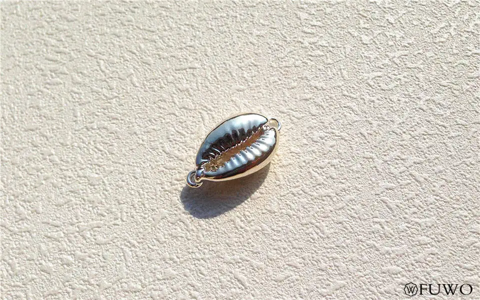 Natural Cowrie Shell Connector Pendant 7