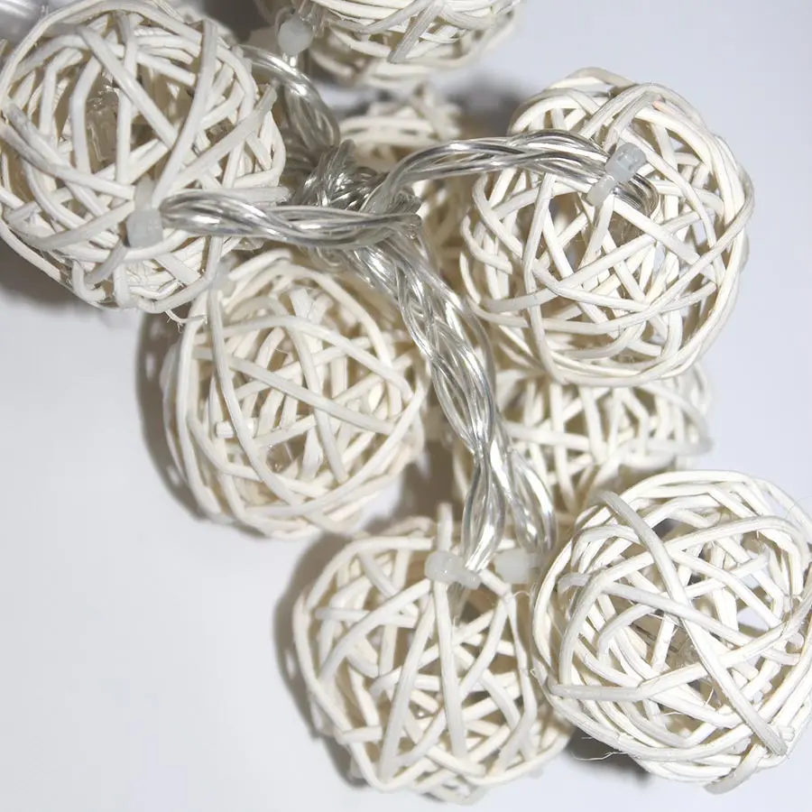 10/20 LED Rattan Ball Battery Operated LED String Lights LED Garland Rattan for Holiday Outdoor Christmas Decoration HG-19 10/20 LED Rattan Ball Battery Operated LED String Lights LED Garland Rattan for Holiday Outdoor Christmas Decoration HG-19