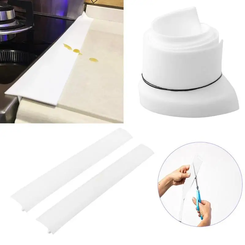1/2pcs/set Kitchen Heat Resistant Silicone Stove Counter Gap Cover Seal Pad Flexible Kitchen Oil-gas Slit Filler Dust Water Seal
