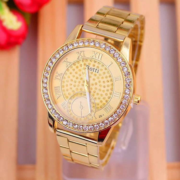 

Luxury Brand Quartz Gold Watches Women Casual Dress Watch Luxury Crystal Stainless Steel Ladies Wristwatches Relogio Feminino