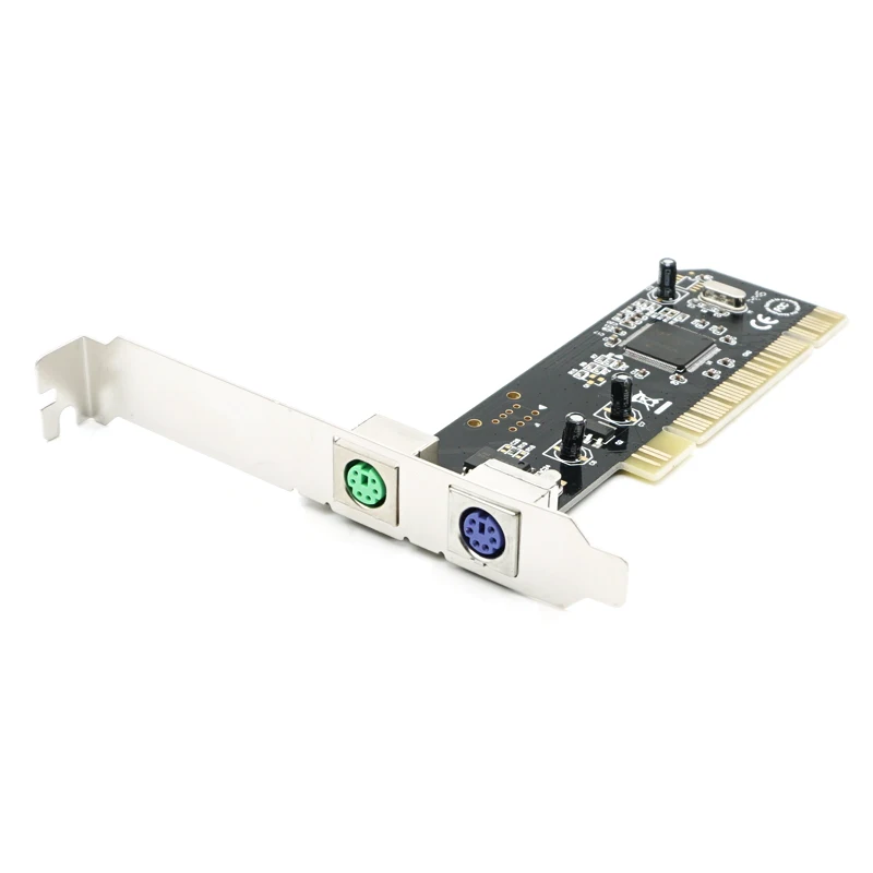 Бесплатная доставка 100% новый PCI 32 бит до 2xPS2 PS/2 порт для клавиатуры ПК переходник