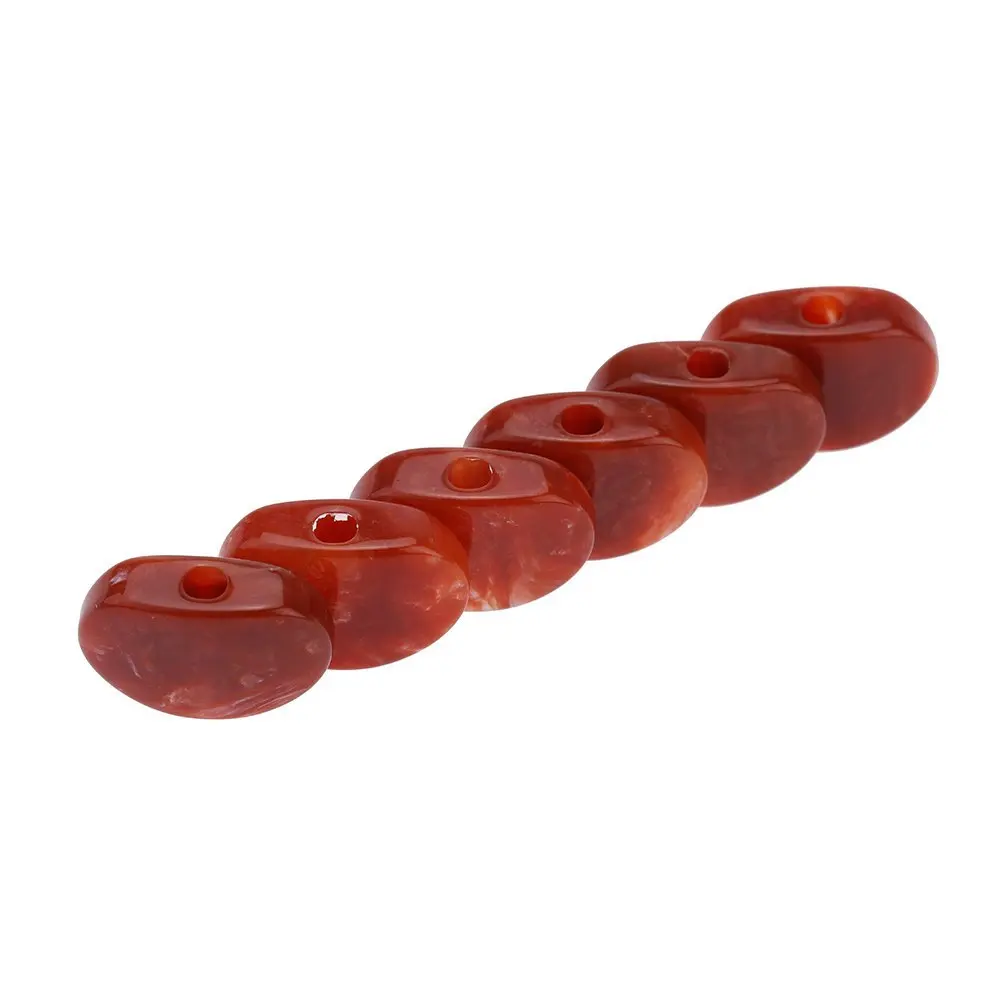 

2 PCS of (Oval Acrylic Pearliod Buttons Machine Tuner Knobs Guitar Parts for Guitar Tuning Pegs Dark Red (6pcs))