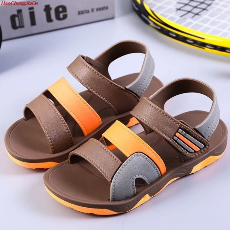 

HaoChengJiaDe Boy Sandals Summer New Fashion Boy Sandals Boys Soft bottom Breathable Cusual Beach Sandals Child Open Toe Sandals