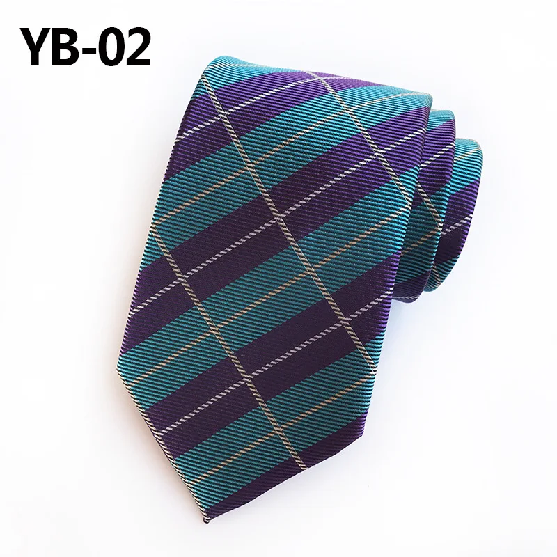 Мужские галстуки, британский стиль, клетчатый галстук, модный мужской роскошный галстук, аксессуары, подарки для мужчин - Цвет: YB-02
