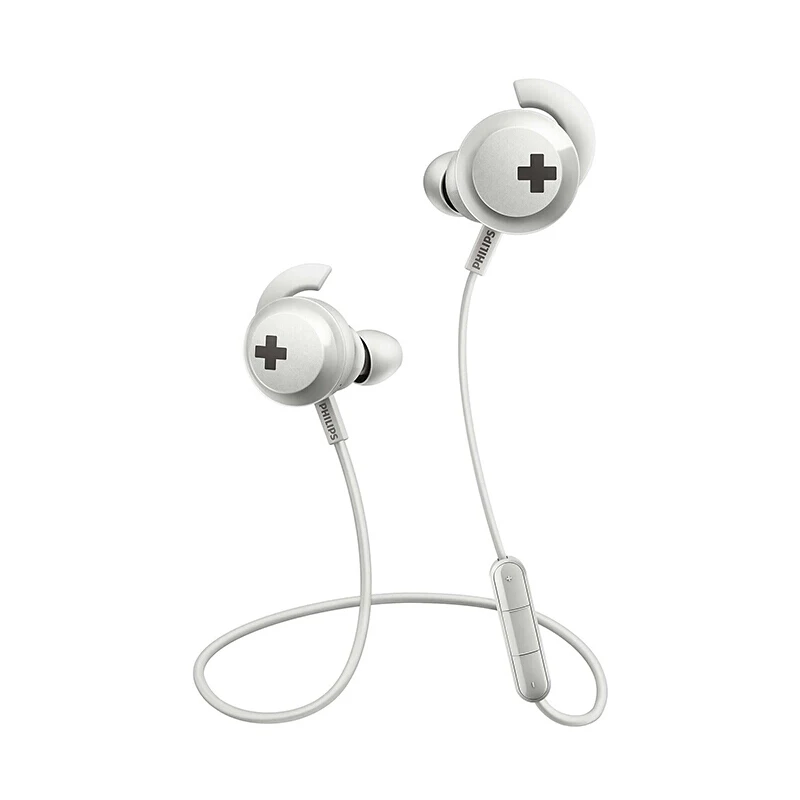 Philips SHB4305 бас+ Bluetooth 4,1 нашейные Беспроводные Наушники С Подавлением Шума Функция с микрофоном официальное подтверждение - Цвет: White