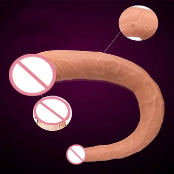 Double Dildo Huge Penis Soft and Realistic Horse Dildos Long Dong Vagina Anal Plug Lesbian Gay Masturbating Sex Toys for Woman . 3