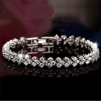 

Sparkling Bracelet White Gold Filled Womens Chain Bracelet Gift