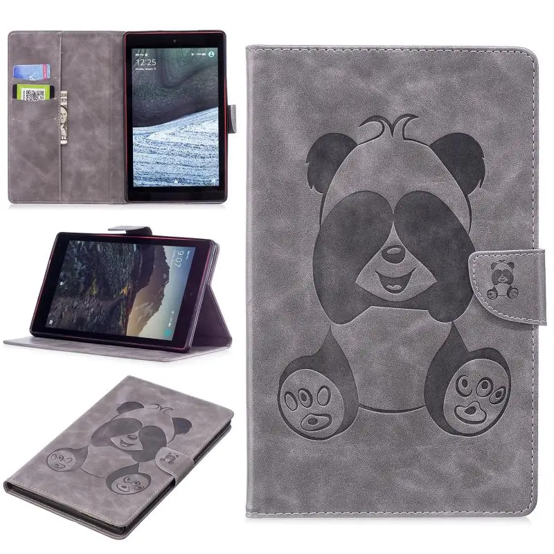 Чехол для Amazon Kindle Fire HD 8 2018 2017 2016 чехол кошелек Etui funda Panda Case|Чехлы планшетов и