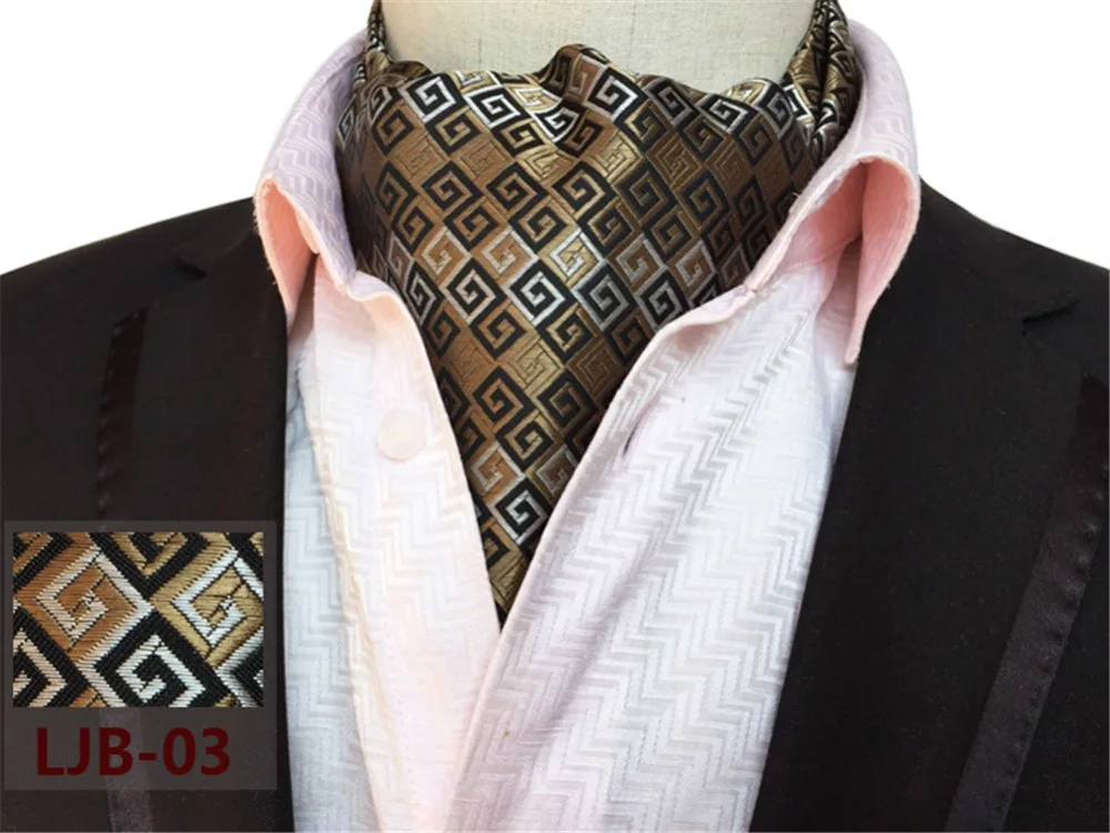 SCST Brand Gravata 2017 New Novelty Gold Plaid Print Cravate Slim Wedding Ties For Men Necktie Silk Cravat Mens Ascot Tie A055 | Аксессуары