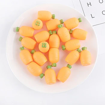 

10pcs Elastic Simulation Carrot Squeeze Toy Squishy Food Toys Antistress Squishes Sensory Toys Magic Funny Joke toy Drop ship