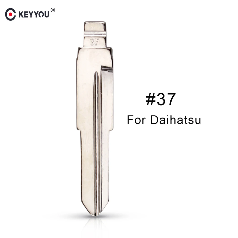 KEYYOU 10 шт./лот Средний слот нет. 37 ключ лезвие для daihatsu Xenia, FAW Wei Chi лезвие выкидного ключа, ключ-Болванка машины лезвие
