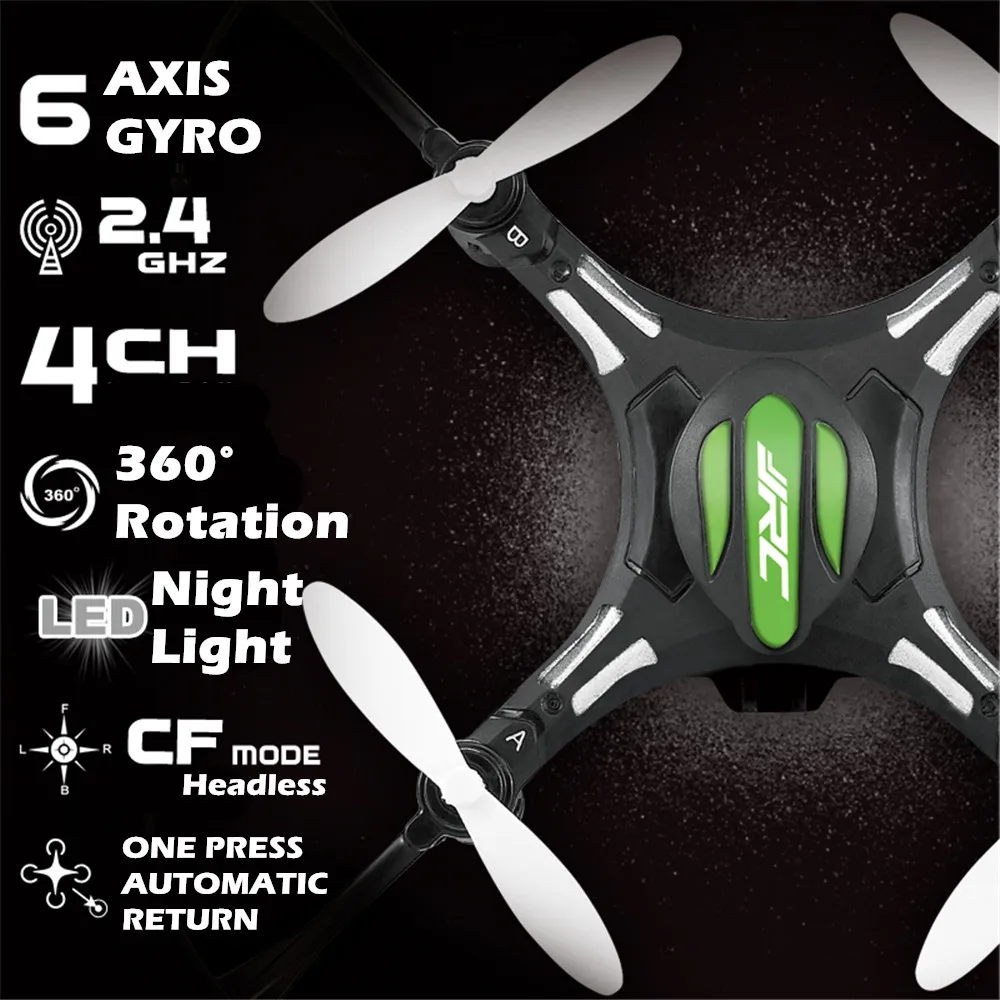 

JJRC H8 Mini Drone 2.4G 4CH 6 Axis RC Helicopters Headless Mode One Key Return 3D Flips LED Light Quadcopter Toys for Kids