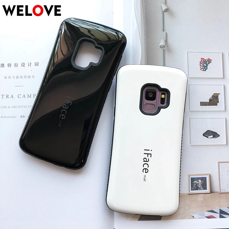 

New fashion iFace Luxury For Samsung Note 8 Galaxy S6 S7 S8 S9 plus Back Cover Silicone smooth Coque for Samsung Note 9 Case