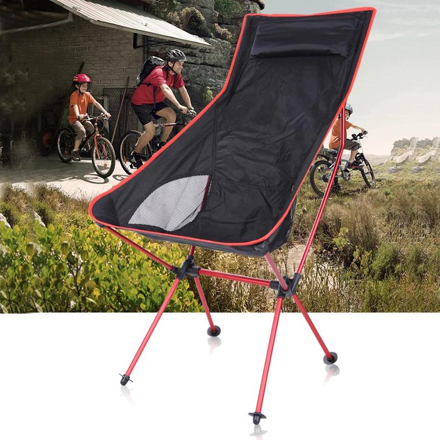 

Folding Camping Chair Oxford Fabric Portable Fishing Chair Stool Four legged Waterproof beach chair park stool Outdoor Camping