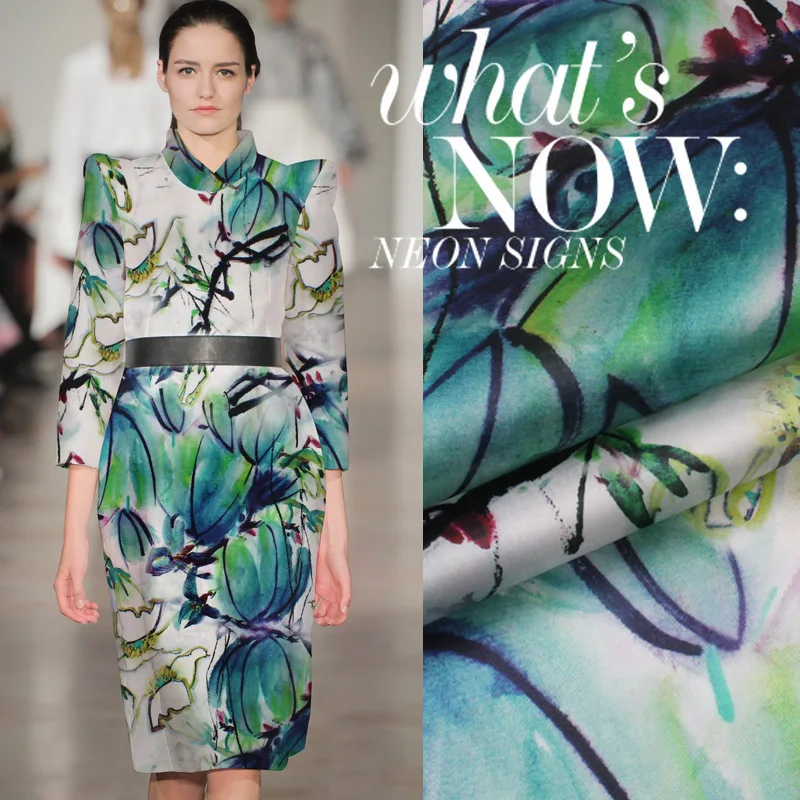 

Digital printing silk organza satin fabric crisp cheongsam dress silk organza fabric natural silk fabric wholesale silk cloth