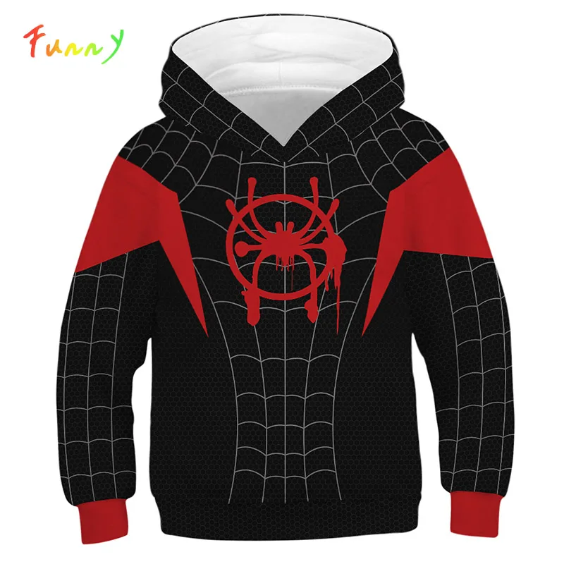 

Spiderman Sweatshirt Kids Hoodies Boys Girls 3D Print Autumn Outerwear Kids Hooded Sweatshirt Children Long Sleeve Pullover Tops