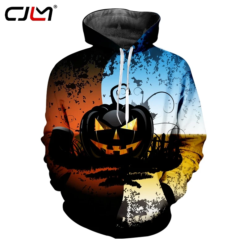 CJLM Хэллоуин черная Тыква мужской пуловер Лидер продаж Модные мужские цветные