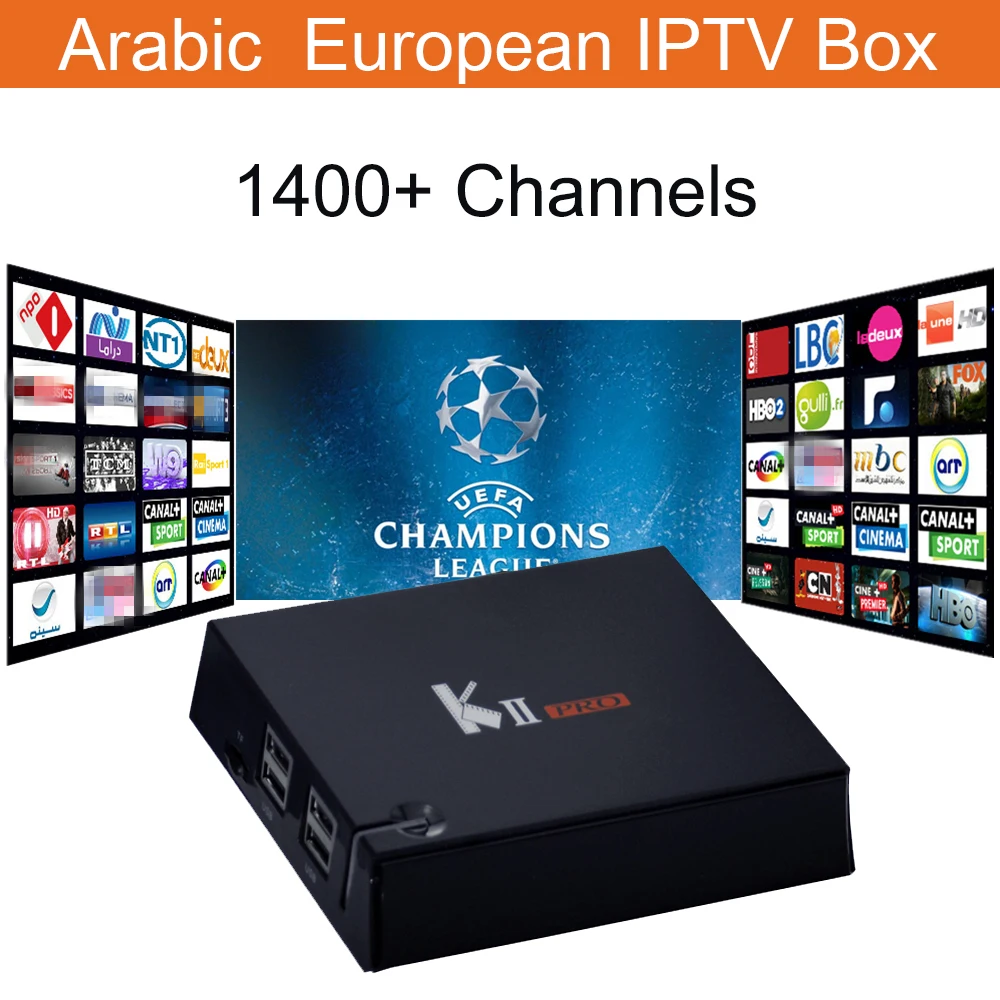 Французский IPTV Box KII Pro DVB S2 DVB T2 4K Android 5,1 tv Box с 1400+ irtv Европейский, французский Арабский испанский Турция Smart Set top Box