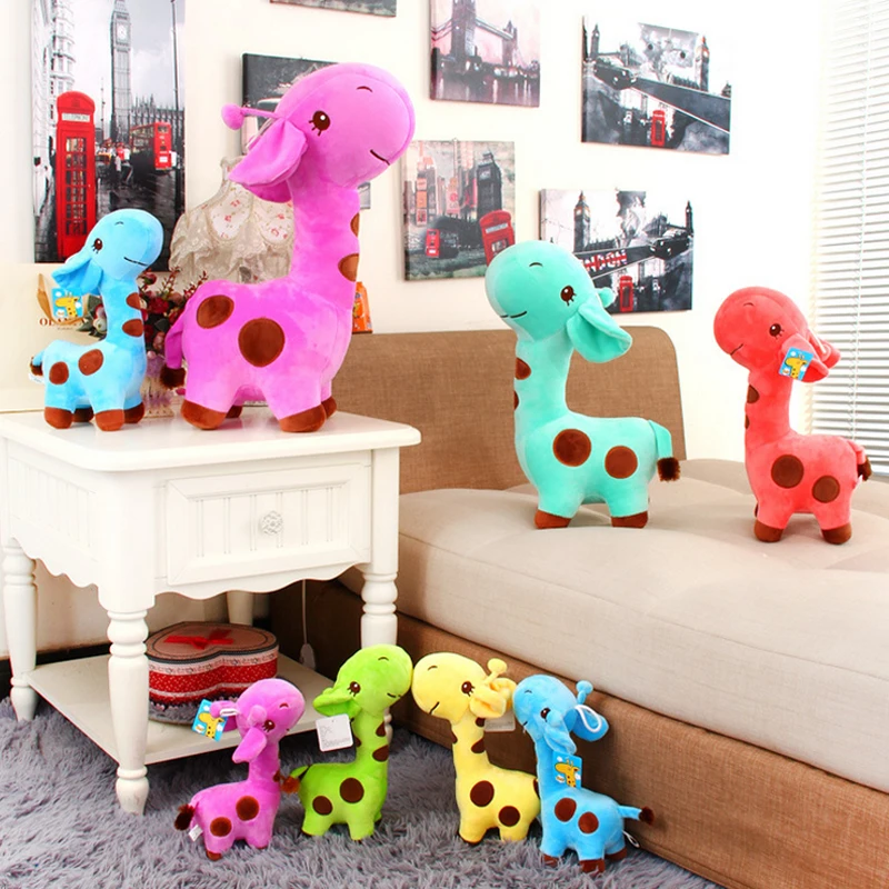 

New 1pcs 18 x 7 cm Cute Plush Giraffe Soft Toys Animal Dear Doll Baby Kids Children Birthday Gift