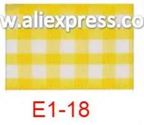 25 38 50 мм Ширина полиэстер Черный Белый ленты в шотландскую клетку шотландский подарок Луки тартан Пестротканая лента ER01 - Цвет: E118