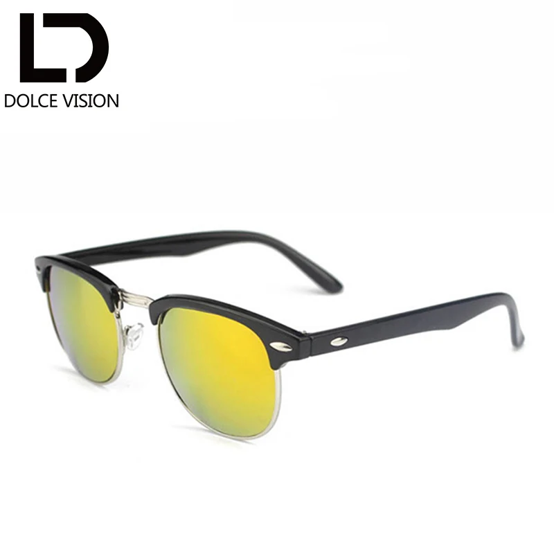 Dolce vision женские солнечные очки в стиле ретро очки UV400 защитные стёкла, фирменные очки Для женщин очки с цветным покрытием мужской