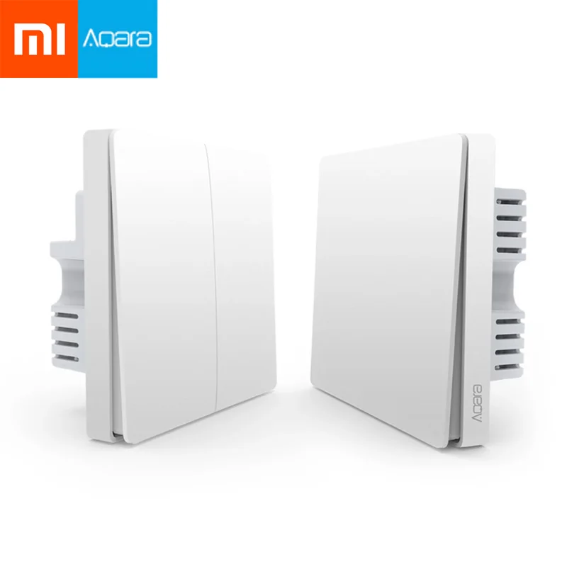 Умный домашний светильник Xiaomi Aqara, Беспроводной Выключатель ZiGBee, настенный выключатель через приложение для смартфона, пульт дистанционного управления