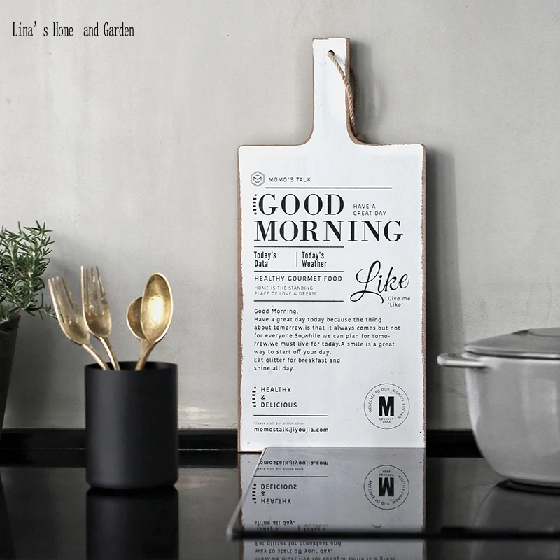 paddle black white double sides wood vintage bread cutting board (6)