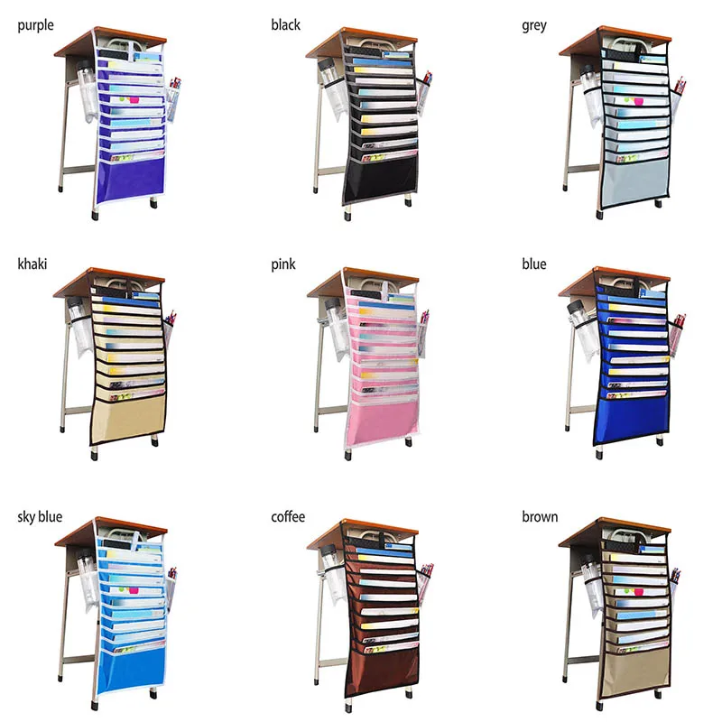 

1 PC Wall Hanging Holder Book Bag Adjustable Multifunctional Study Book Storage Bags Desk Pocket Organizer Desk Pillow Bag