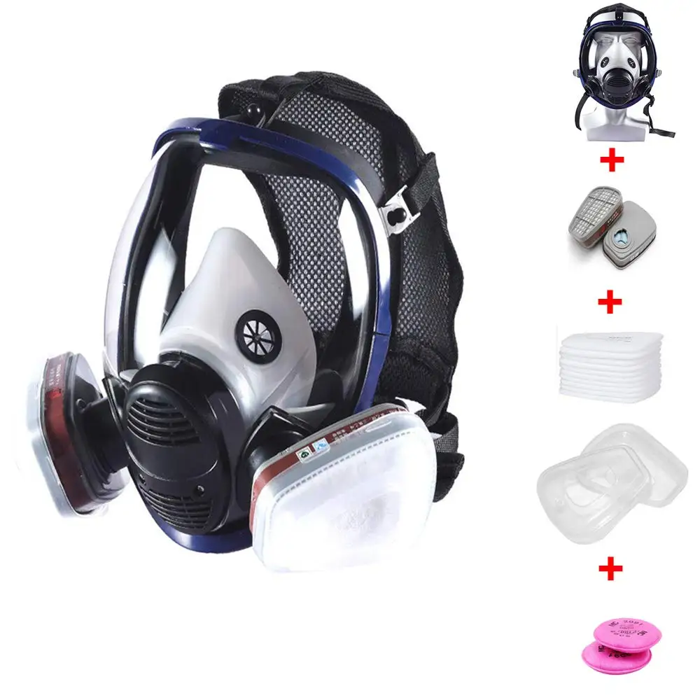 

15 in 1 Chemical 6800 Gas Mask Full Face N95 Anti-dust Organic Vapor Respirator for Painting,Pesticide Spraying