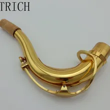 Музыкальный инструмент Тенор-саксофон шеи золотой лак латунь материал Изгиб шеи