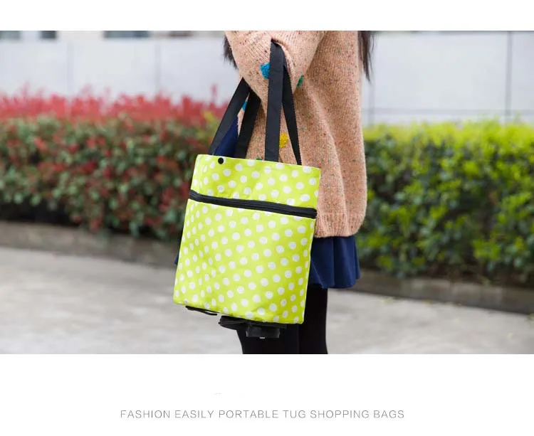 Многофункциональная сумка для буксировки, Складная зеленая сумка для покупок, сумка-тоут, складная сумка, удобная большая емкость, круглый контейнер, сумки