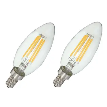 

Dimmable E12 4W COB Edison Candle Flame Filament LED Light Bulb Lamp 10*3.5cm