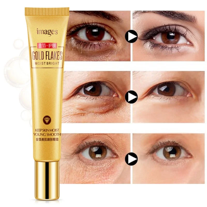 Gold Foil Eye Cream Eliminate Eye Bags Dark Circle Anti Winkles Skin Care Anti-Puffiness Anti-Aging Moisturizing Eye Care