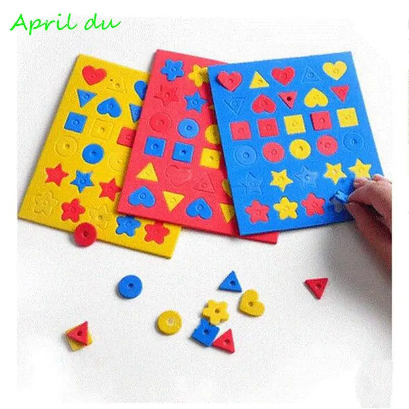 

April Du EVA Creative Beads Baby Children's Kindergarten Handmade Material Pack DIY Girl Educational Toy,10sets