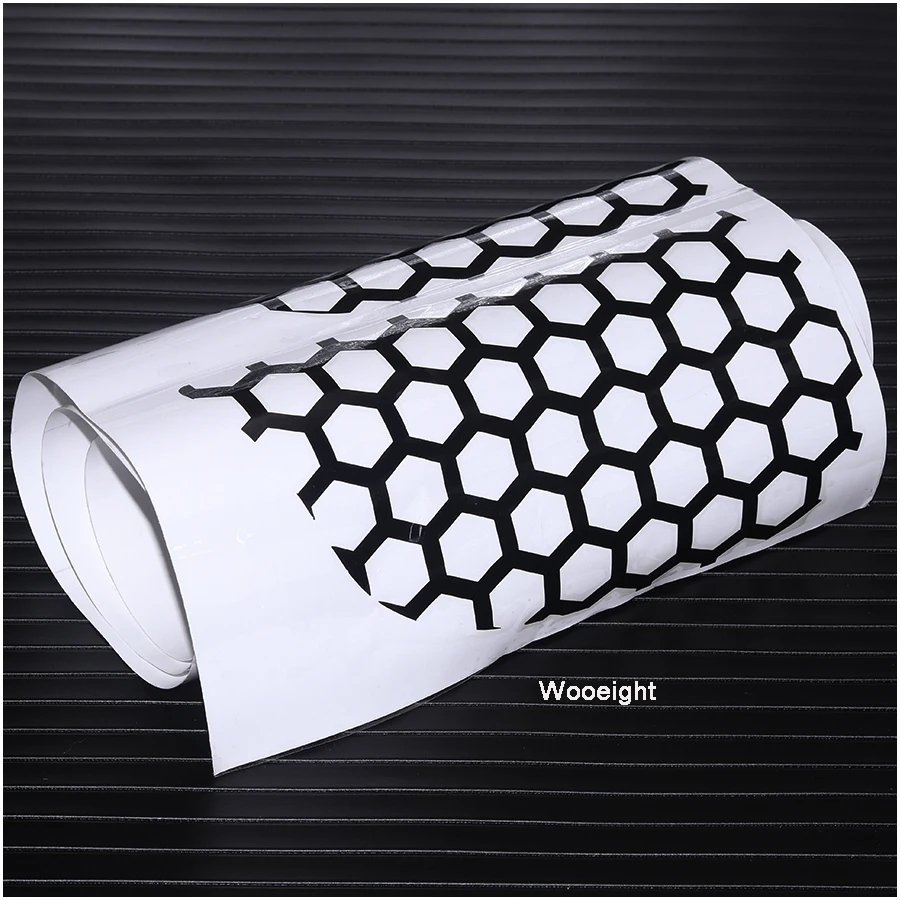 Wooeight Car Styling Rear Tail light Lamp Honeycomb Cover Decoration Stickers For Ford Mustang 2015 2016 2017 (7)