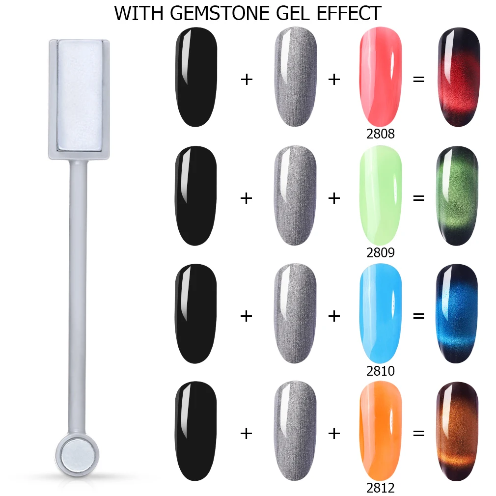 Elite99 дизайн ногтей 10 мл драгоценный камень кошачий глаз гель лак для ногтей УФ-лак для ногтей черная основа требуется Магнитная кошачий