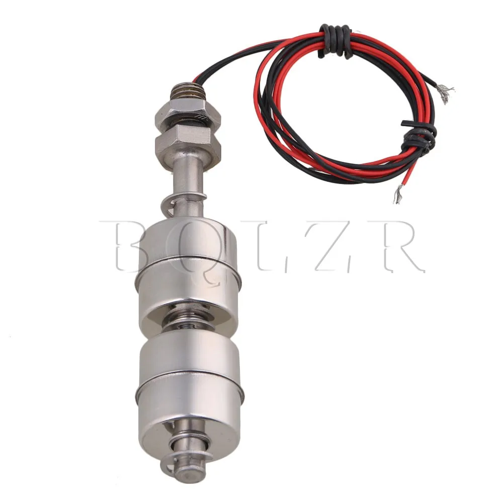

BQLZR 100mm AC110V Stainless Steel Tank Water Liquid Pool Level Sensor Vertical Float Switch Double Ball